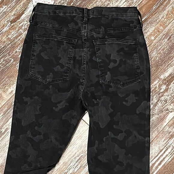 NWT Free People Camo High Waisted Cotton Skinny Jeans Long & Lean Jeggings 28 - Picture 6 of 6